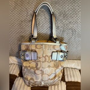 Coach Vintage Optic Tote VGUC!